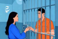 Ilustrasi pengunjung wanita memberikan bingkisan ke tahanan di dalam penjara - sukabumiheadline.com