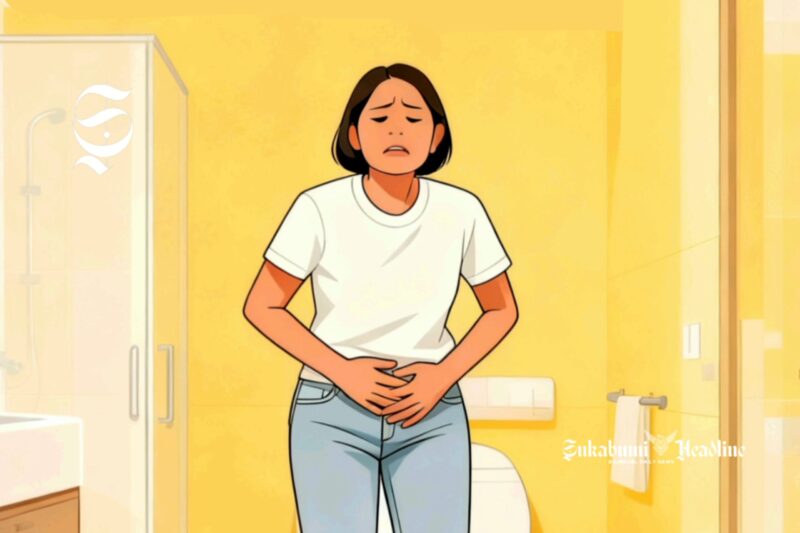 Ilustrasi perempuan menahan pipis - sukabumiheadline.com