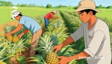 Ilustrasi petani buah nenas - sukabumiheadline.com
