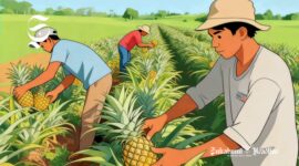 Ilustrasi petani buah nenas - sukabumiheadline.com