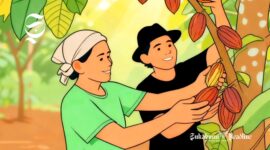 Ilustrasi petani kakao - sukabumiheadline.com
