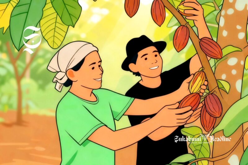 Ilustrasi petani kakao - sukabumiheadline.com