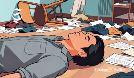 Ilustrasi pria korban penganiayaan di dalam kamar - sukabumiheadline.com
