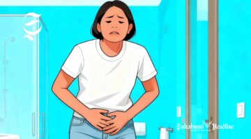 Ilustrasi seorang perempuan menahan pipis - sukabumiheadline.com