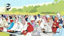 Ilustrasi shalat di lapangan - sukabumiheadline.com
