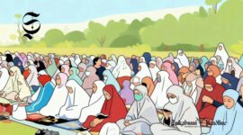 Ilustrasi shalat di lapangan - sukabumiheadline.com