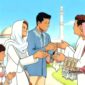 Ilustrasi tradisi saling bersalaman di Hari Raya Idul Fitri atau Lebaran - sukabumiheadline.com