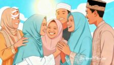Ilustrasi umat Islam bercengkrama ceria - sukabumiheadline.com