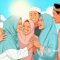Ilustrasi umat Islam bercengkrama ceria - sukabumiheadline.com