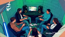 Ilustrasi warga main aplikasi kencan dan game di dalam bunker - sukabumiheadline.com