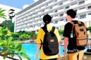 Ilustrasi wisatawan domestik berjalan menuju hotel - sukabumiheadline.com