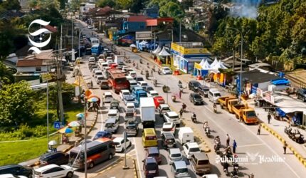 Macet siang malam Exit Toll Bocimi Seksi 2 Parungkuda Sukabumi didominasi nopol B dan F Bogor
