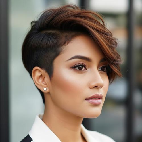 Model rambut Undercut Pixie - AI