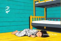 Ilustrasi anak tergeletak di lantai kamar - sukabumiheadline.com