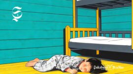 Ilustrasi anak tergeletak di lantai kamar - sukabumiheadline.com