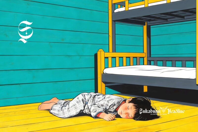 Ilustrasi anak tergeletak di lantai kamar - sukabumiheadline.com