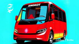 Ilustrasi angkot mobil listrik - sukabumiheadline.com