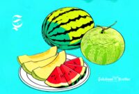 Ilustrasi buah melon dan semangka - sukabumiheadline.com