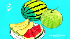 Ilustrasi buah melon dan semangka - sukabumiheadline.com