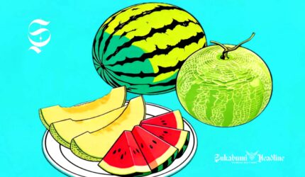 Ilustrasi buah melon dan semangka - sukabumiheadline.com