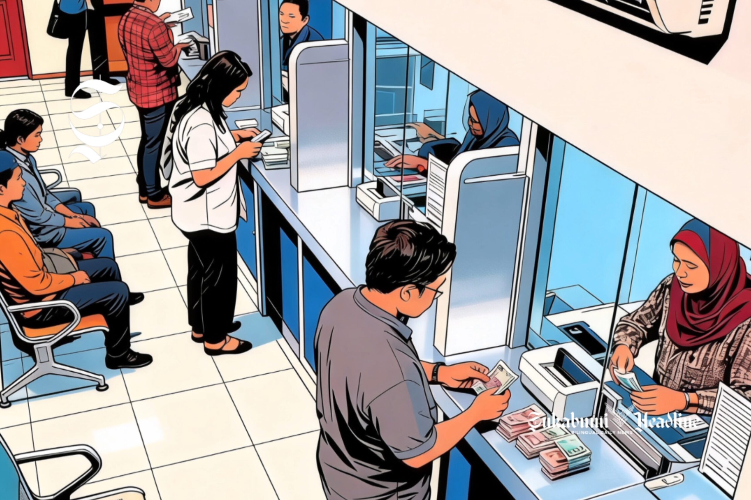 Tren penurunan kredit UMKM Sukabumi di bank umum 3 tahun terakhir 1 Ilustrasi nasabah mengambil tabungan di bank - sukabumiheadline.com