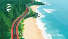 Ilustrasi ruas jalan di pesisir pantai - sukabumiheadline.com