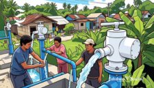 Ilustrasi sarana air bersih untuk masyarakat di kampung - sukabumiheadline.com