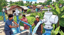 Ilustrasi sarana air bersih untuk masyarakat di kampung - sukabumiheadline.com