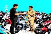 Ilustrasi transaksi penjualan sepeda motor - sukabumiheadline.com