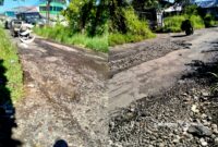 Jalan Kabupaten ruas Cisaat - Kadudampit Sukabumi rusak parah - Dok. Pribadi