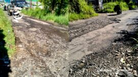 Jalan Kabupaten ruas Cisaat - Kadudampit Sukabumi rusak parah - Dok. Pribadi