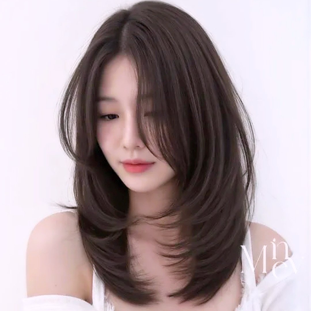 Layered Medium Hair