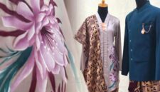 Pangsi (bendo, dodot, benggol) dan Kebaya lukis dengan sinjang (selendang motif Rereng Waktu, bros) - Batik Lokatmala