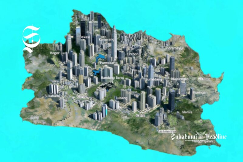 Peta Jawa Barat - Ilustrasi sukabumiheadline.com