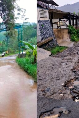Dirugikan secara materi, warga protes Jalan Kabupaten Sukabumi hancur di Nyalindung