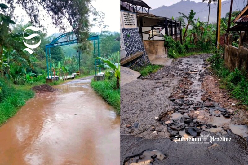 Ruas jalan Sukamaju - Cijangkar Kecamatan Nyalindung - sukabumiheadline.com