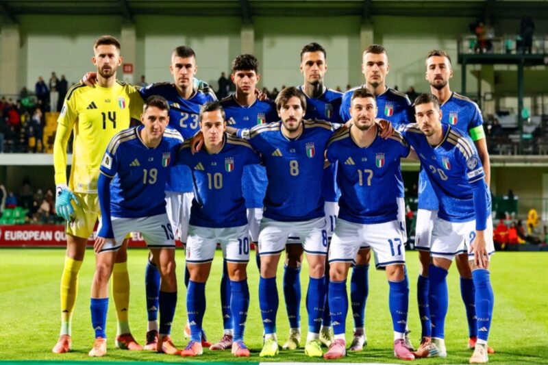 Timnas Italia sebelum melawan Moldova pada pertandingan matchday ke-9 Grup I Kualifikasi Piala Dunia 2026 - Ist