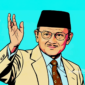 BJ Habibie, Presiden RI ke-2 - Ilustrasi sukabumiheadline.com