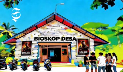 Ilustrasi Bioskop Desa - sukabumiheadline.com