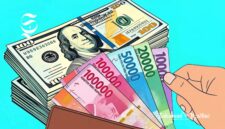 Ilustrasi Dolar AS dan Rupiah - sukabumiheadline.com