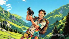 Ilustrasi content creator objek wisata - sukabumiheadline.com