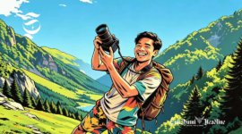 Ilustrasi content creator objek wisata - sukabumiheadline.com