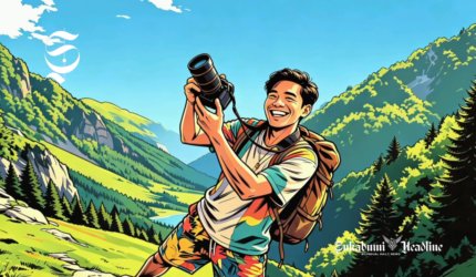Ilustrasi content creator objek wisata - sukabumiheadline.com