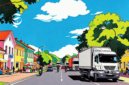 Ilustrasi cuaca cerah di kota kecil - sukabumiheadline.com