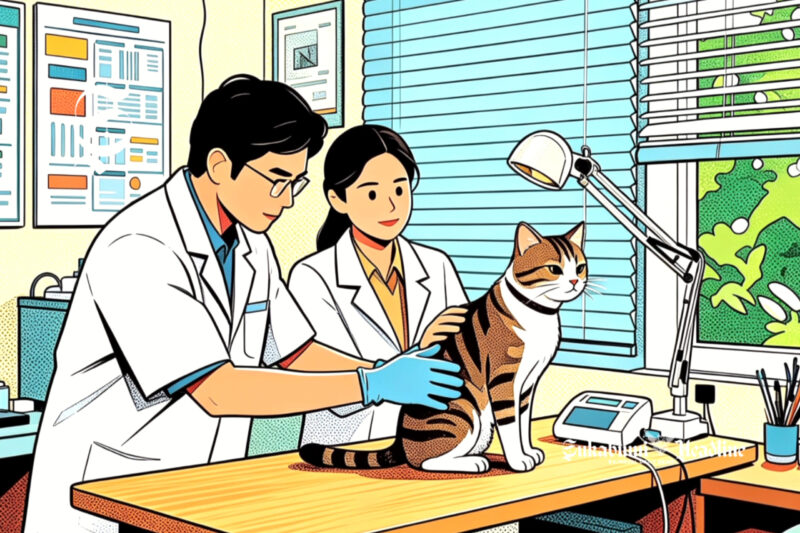 Ilustrasi dokter hewan di Puskeswan sedang memeriksa hewan peliharaan - sukabumiheadline.com