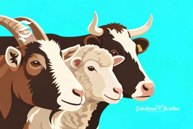 Ilustrasi hewan kurban kambing, domba dan sapi - sukabumiheadline.com