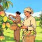 Ilustrasi memanen buah mangga - sukabumiheadline.com