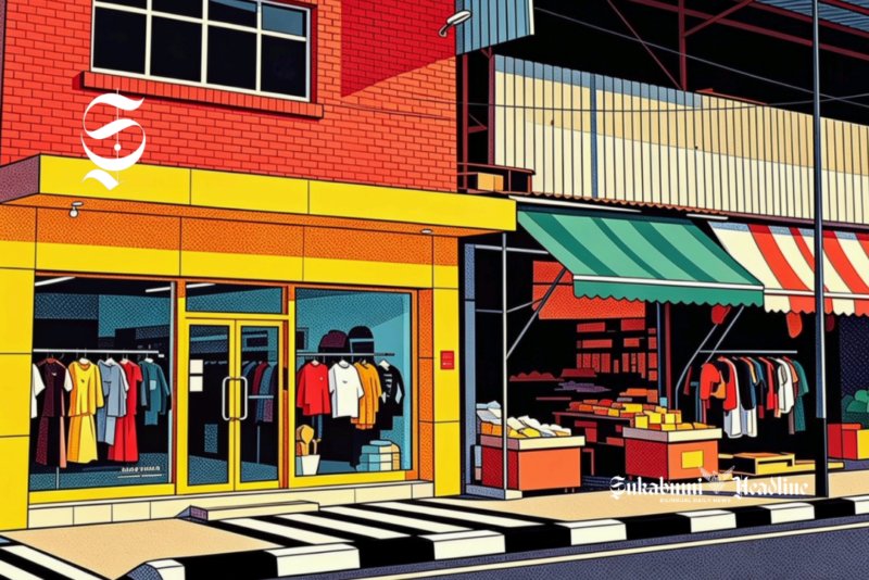 Ilustrasi mini mall di dekat pasar tradisional - sukabumiheadline.com