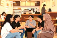 Ilustrasi nongkrong bareng teman-teman - sukabumiheadline.com