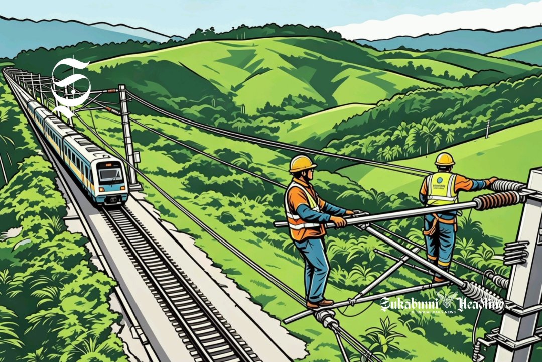 Proyek elektrifikasi jalur KRL Bogor-Ciawi-Sukabumi dikebut 1 Ilustrasi pekerjaan proyek elektrifikasi jalur kereta - sukabumiheadline.com